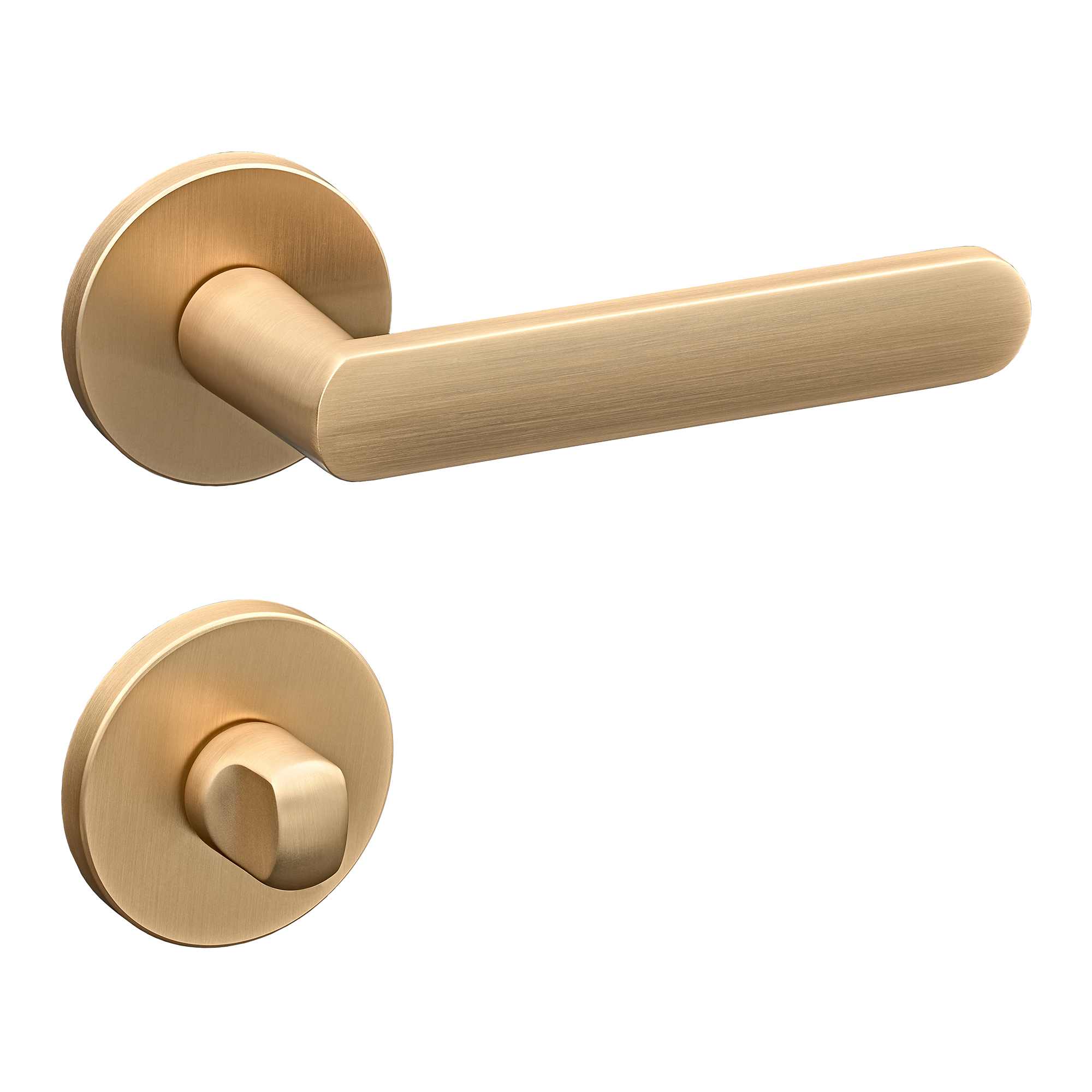 Türgriffe Thallium in Gold matt – Rosettengarnitur – für Innentüren Türgriffe Thallium in Gold matt – Rosettengarnitur – für Innentüren